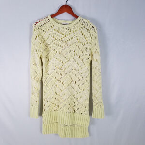 Universal Thread Sweater Women Small New Yellow Open Chunky Knit Long Sleeve Top